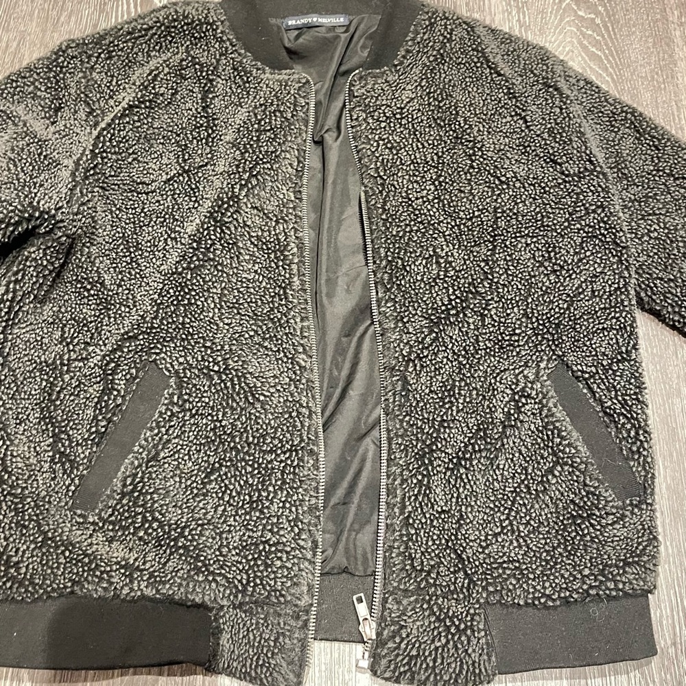 Brandy Melville Teddy Bomber Jacket